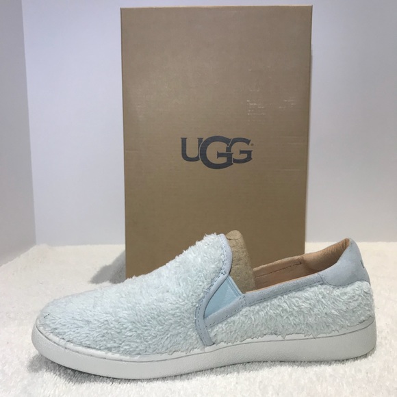 Ugg Ricci Slip On Shoes Furry Fuzz Iceberg Blue - Picture 7 of 7